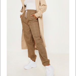 High waisted drawstring joggers